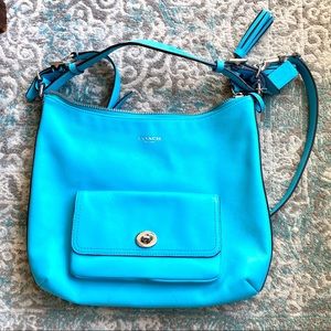 Coach Turquoise Leather Purse excellent condition